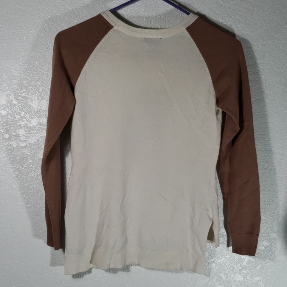 Rue21 Small beige taupey pink sleeved cream owl - Picture 4 of 4